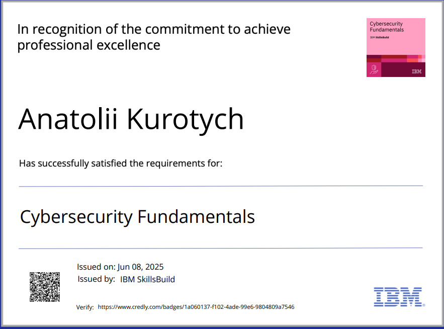 Certificate 1