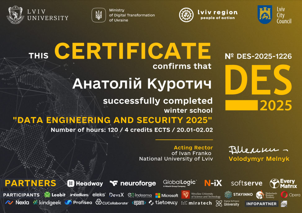 Certificate 1