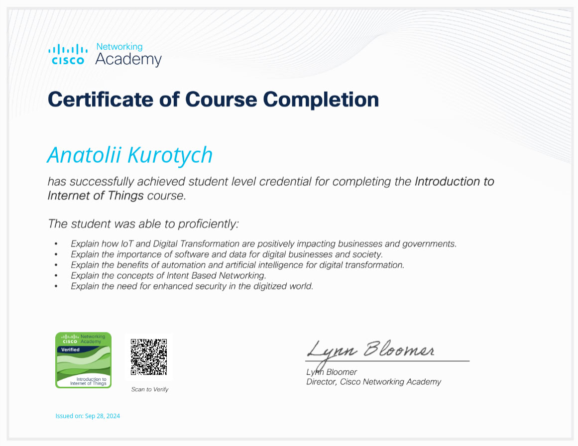 Certificate 1